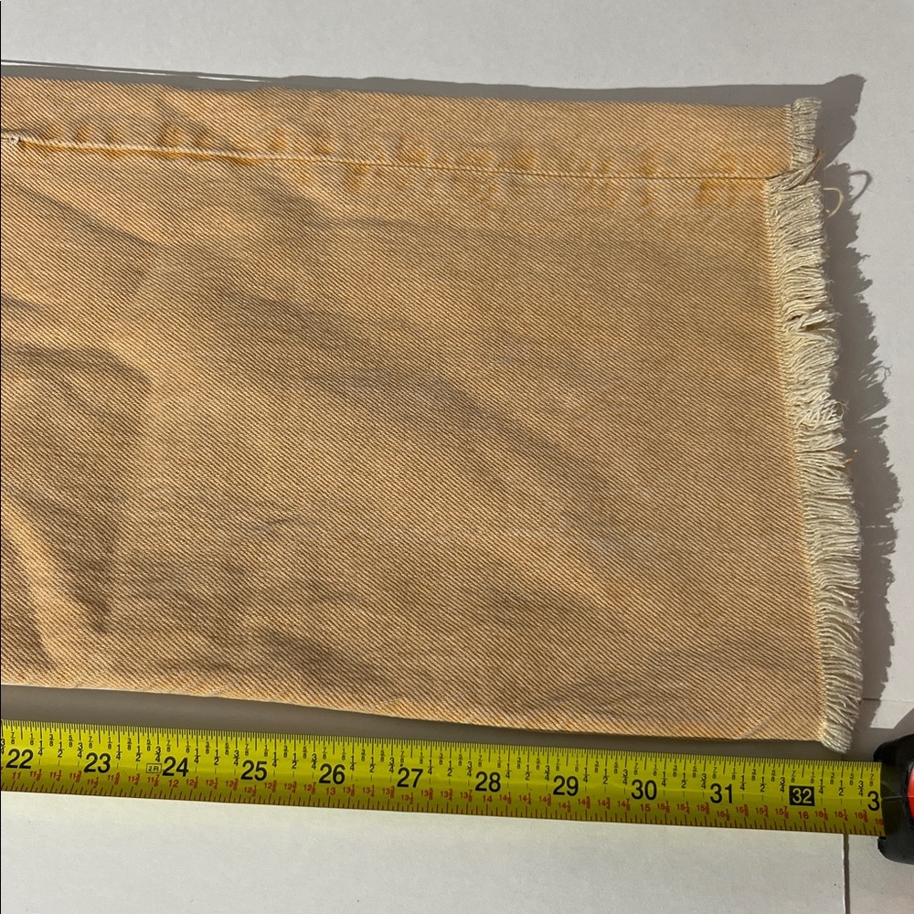 Zara Orange Distressed Frayed Wide Leg Denim Jeans Womens sz 6 Straight - Picture 7 of 7